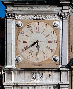 The clock on the Torre dellÃ¢â¬â¢Orologio photo